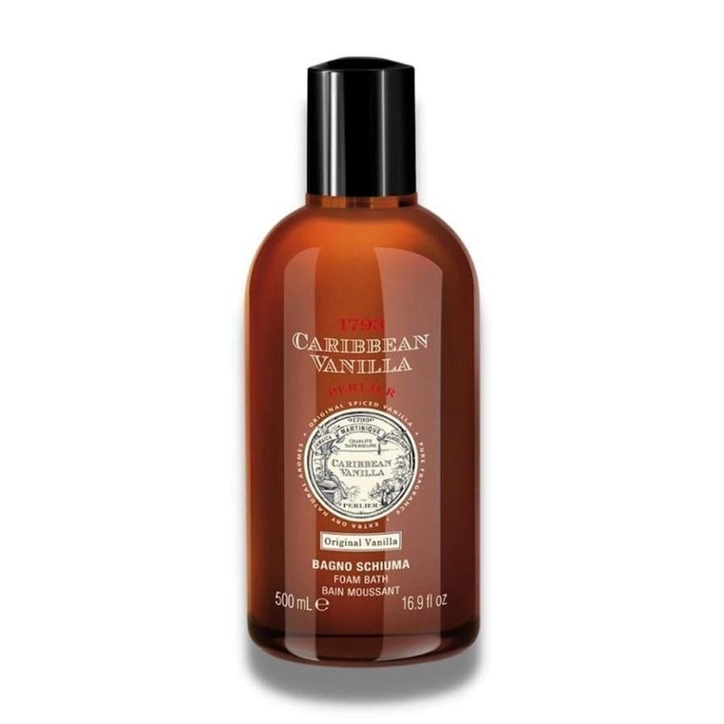 Perlier: "1783 Caribbean Vanilla" Foam Bath, Original Vanilla Scent 16.9 Fluid Ounces (500mL) Bottle [ Italian Import ]